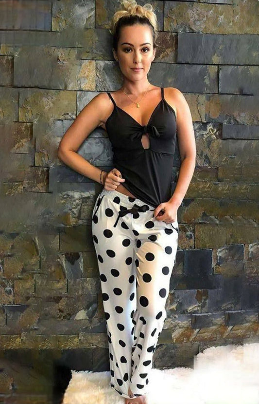 Polka Dot Two-Piece Pajama Set