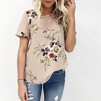 Elegant Rose Print T-shirt