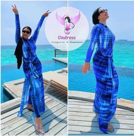 Elegant Full-Coverage Burkini Swimsuit