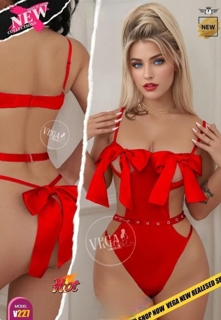 Sexy Lingerie Set with Bow Details
