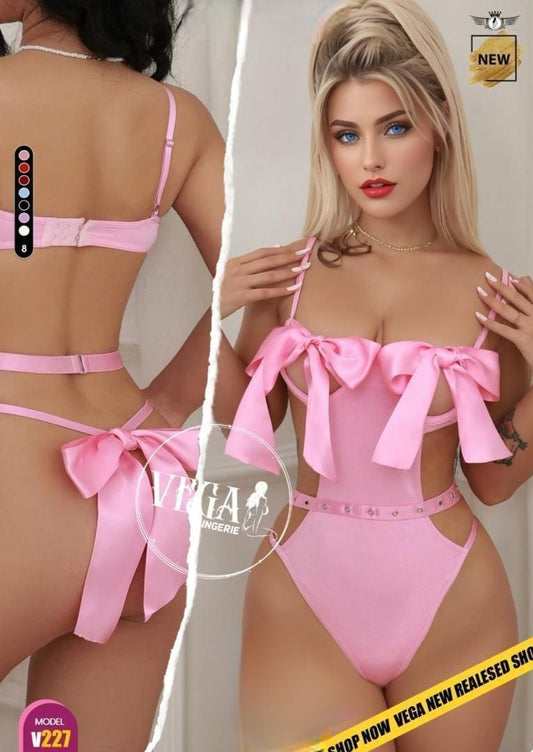 Sexy Lingerie Set with Bow Details