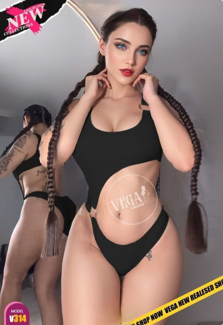 One-Piece Bodysuit with Side Cutout