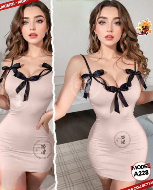 Bow-Detail Party Dress with Straps