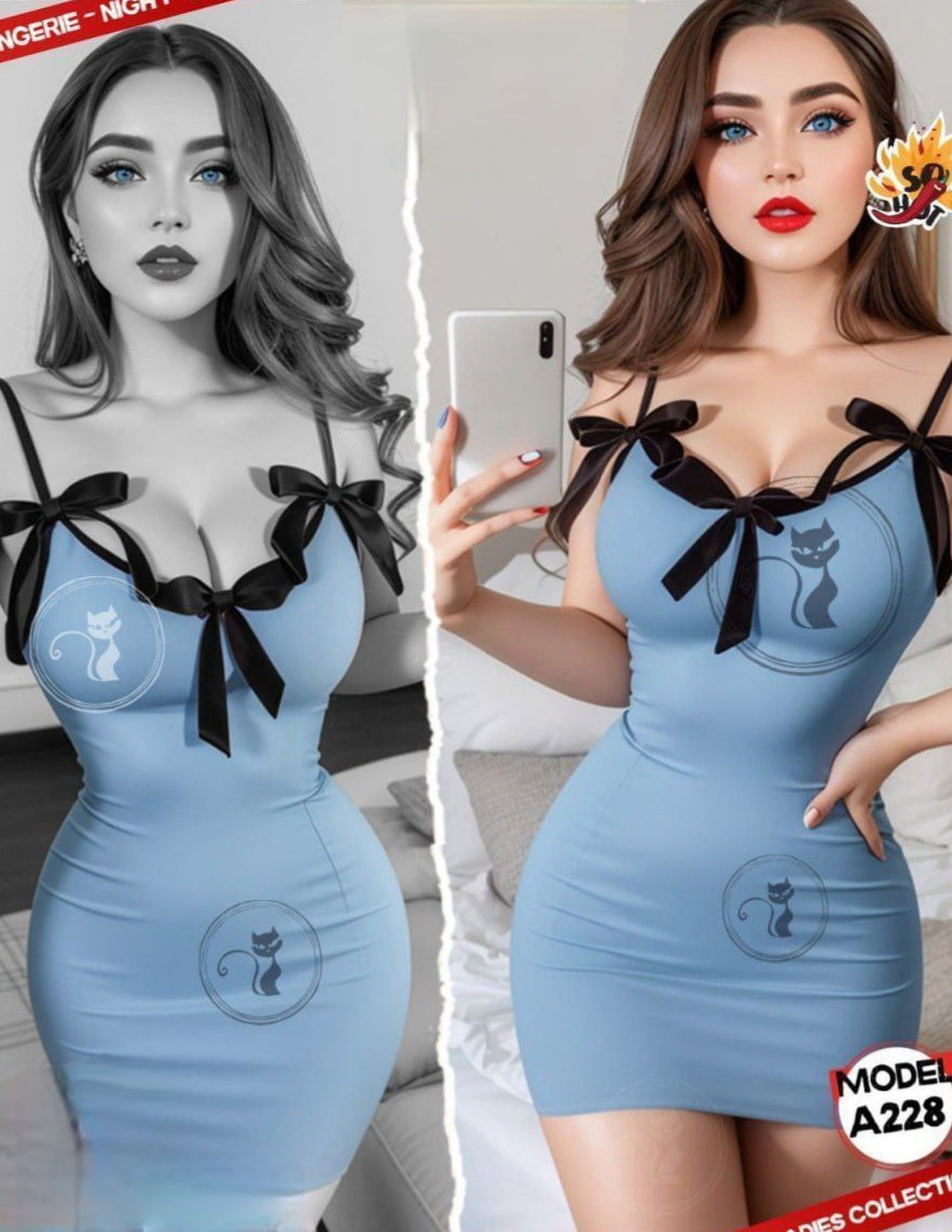 Bow-Detail Party Dress with Straps