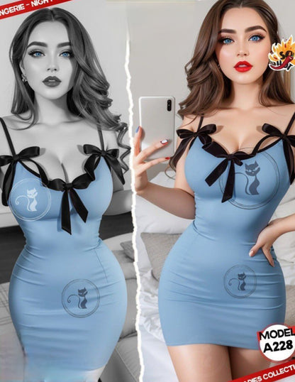 Bow-Detail Party Dress with Straps