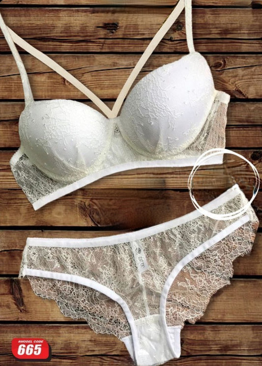 Lace Push-Up Bra and Panty Set