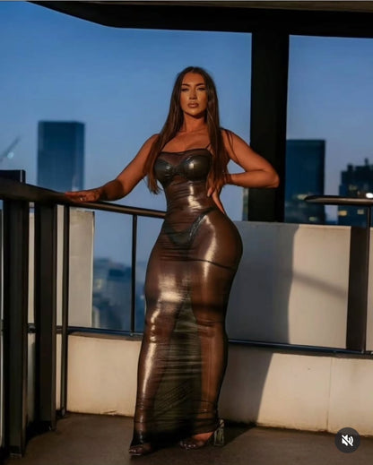Shiny Leather Dress